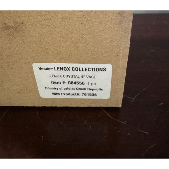 Lenox Crystal Star Vase 4 Inch Bud Vase / Posy Czech Republic With Box & COA - Picture 9 of 9